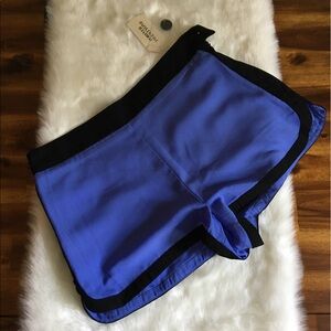 NWT Blue & Black Trim Shorties Shorts With Side Zip XS